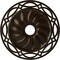 Ekena Millwork Loera Ceiling Medallion (Fits Canopies up to 6 1/4"), 26 5/8"OD x 4 1/2"ID x 1 3/8"P, Bronze CM26LOBZS - alternate 1